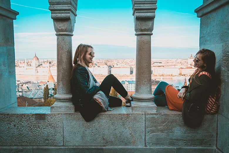 Pendant le free tour dans Budapest